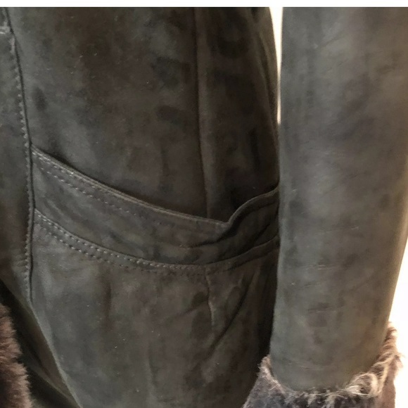 Genuine Shearling jacket coat size Large for women w/hood warm made in Italy - Picture 7 of 16